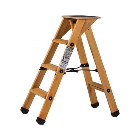 Scaletta in legno simple 3 gradini - Altezza massima di lavoro 1.88m - 683203 (1/4)