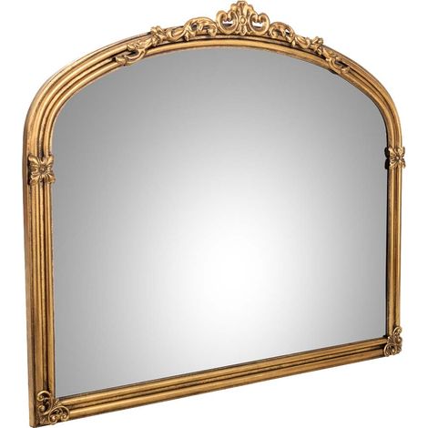 Espejo de metal dorado 105.5x3.5x87.5h cm