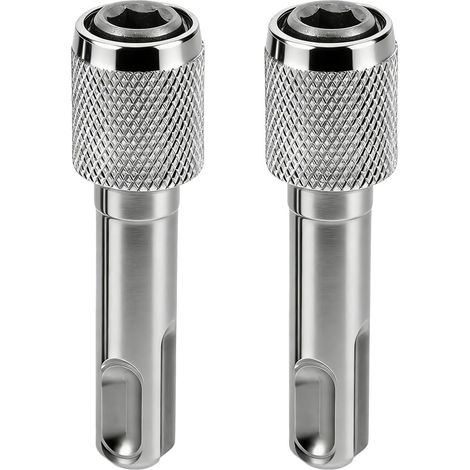 Lot de 2 adaptateurs SDS Plus, adaptateur SDS, porte-embout, pour porte-vis, kit de tige hexagonale 1/4" pour Conversion d'Outils Électroportatifs et Accès aux Espaces Étroits (1/5)