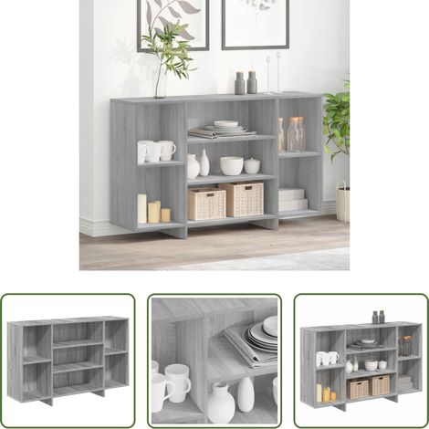 Holzwerkstoff - Sideboard Grau Sonoma 120x30x75 cm Holzwerkstoff (1/5)