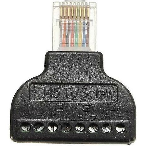 Adaptateur RJ45 vers bornier 8 broches 8P8C, bornier à vis à tête cristalline pour réseau (1/5)