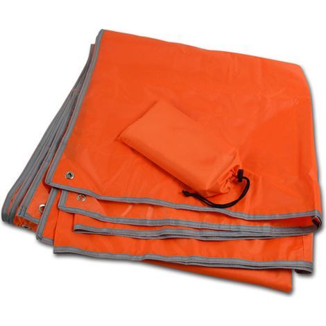Tapis de pique-nique extérieur épais en tissu Oxford imperméable et multifonctionnel, idéal pour le camping, les pique-niques et les tentes, orange, 150 x 210 cm / 59,1 x 82,7 pouces (1/5)