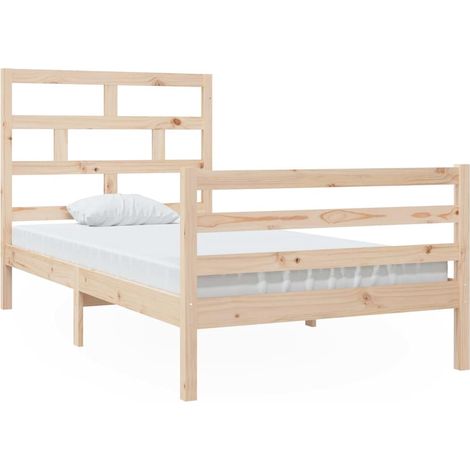 Maison Exclusive - Massivholzbett Kiefer 100x200 cm (1/5)