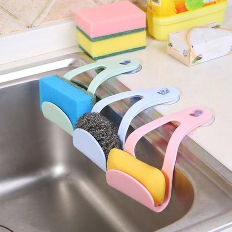 Lot de 2 - Support d'évier à ventouses - Produits de nettoyage multicolores (1/5)