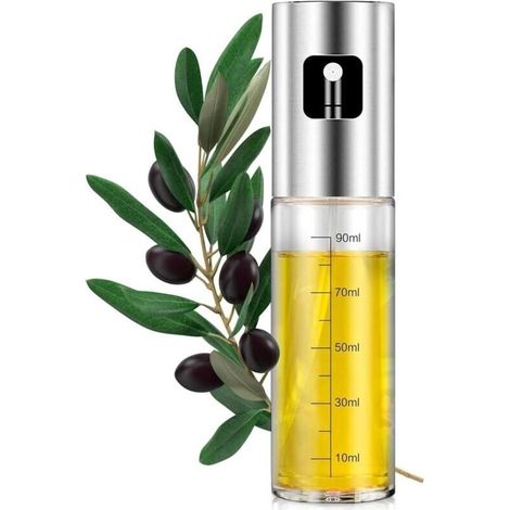 Hochwertiger Ölsprüher, 100 ml, tropffreies Kochspray, Ölspender aus Glas, Zubehör für Heißluftfritteusen