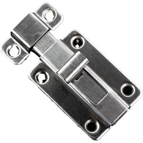 BRAVIX Boulons de porte, 2 pièces Loquets de porte de sécurité en acier inoxydable de 4 pouces avec vis pour tous les types de portes internes