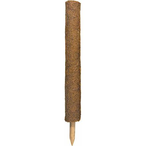 Tuteur en fibre de coco 60 cm – Piquet en acacia – Support naturel et esthétique pour plantes – Diamètre 4 cm – Ecobiotex (1/2)