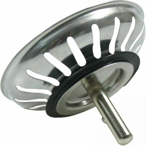 1 cesta de drenaje para fregadero de cocina de 79,3 mm - Colador universal de acero inoxidable, XU, tapón de cesta emergente - Apto para lavavajillas, antiobstrucción y antidesbordamiento - KZQ (1/4)
