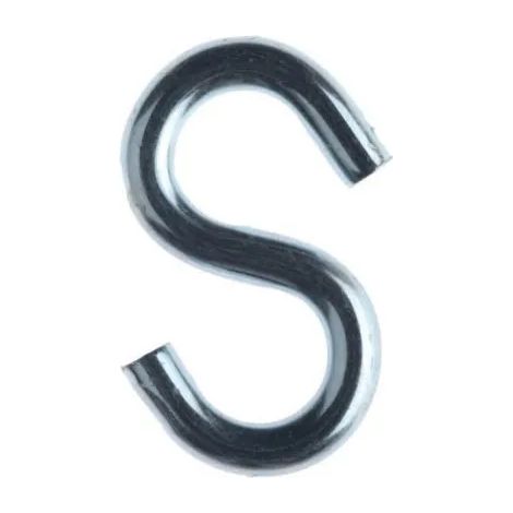 GANCIO AD "S" ZINCATO  ALTEZZA 59 mm - LARGHEZZA 42 mm - SPESSORE 7 mm - CARICO LAVORO 80 Kg