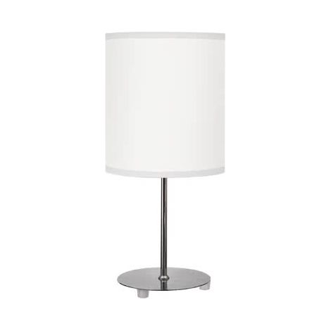 Fabrilamp Lámpara de Sobremesa Blanca y Plata Nicole 36Cm X 16Cm