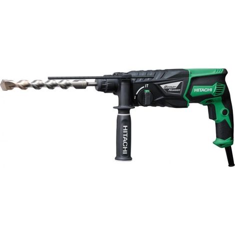 Hikoki Hitachi DH26PC taladro percutor negro y verde