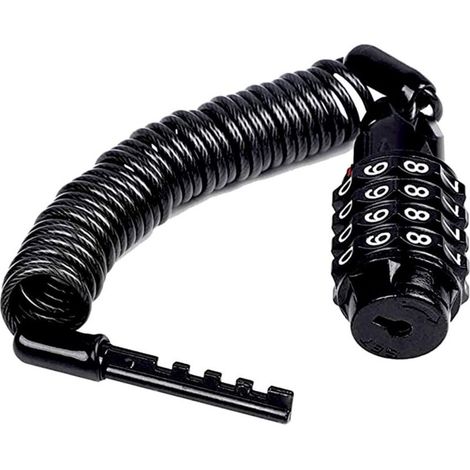 Cable Antivol Vélo 1 PCS chaîne Antivol Vélo à Code 160cm-Fei Yu