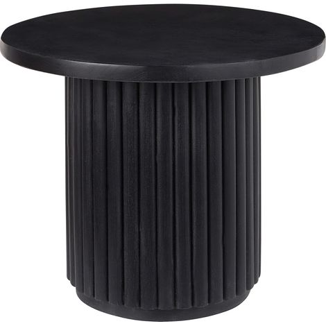 Mesa de centro tablero de mango acabado natural diseño moderno madera negro Lemont