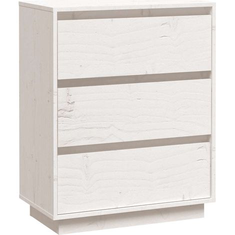 Maison Exclusive - Aparador de madera maciza de pino blanco 60x34