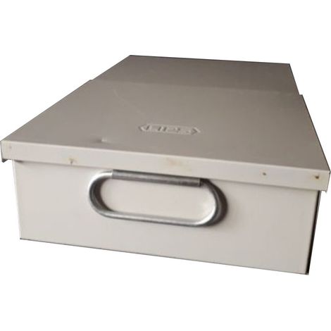 Caja fuerte Vintage - caja de depósito de taquillas de banco - Metal - Casillero de banco seguro - Medidas: 35,5 x 23,5 x 9 cms. Años 70 - SpazioLuzio