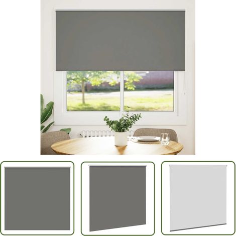 vidaXL Verdunkelungsrollo Grau 160x150cm Stoffbreite 156,6cm Polyester (1/5)