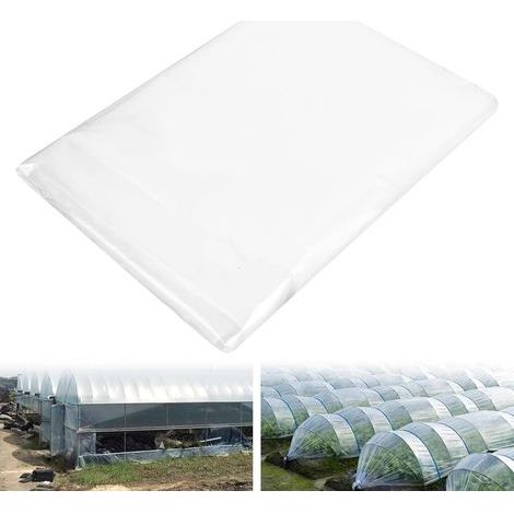 Film en polyéthylène transparent pour serre, extra épais et indéchirable, film de jardin en polyéthylène, pour couvrir les parterres de légumes, tunnel, film pour maison de tomates (2 x 3 m) (1/5)