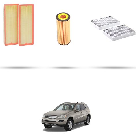 Kit tagliando 3 filtri compatibile con Mercedes Classe M (W164) 350 200kw Dal 2005 (1/5)