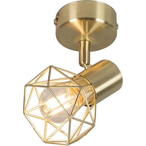 Art Deco Strahler gold drehbar und neigbar - Mosh 1