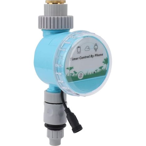 Minuterie D'arrosage WiFi pour Jardin, Robinet de Tuyau sans Fil Intelligente avec Télécommande APP de Réinitialisation Automatique Via WiFi ou Bluetooth
