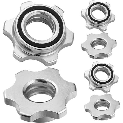 Lot de 6 écrous antidérapants pour barres musculation, double (1/5)