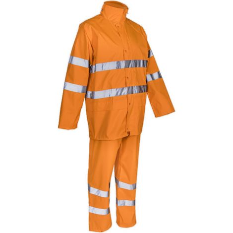 Ensemble de travail HV imperméable respirant KAWA Coverguard Orange Fluo 3XL (1/2)