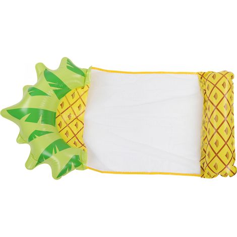 Hamac d'eau, chaise longue flottante, motif de fruits d'ananas, pliable, gonflable, multifonction, pour piscine de plage