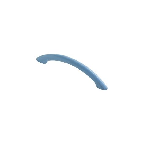 Ouvre&Déco – Lot de 4 poignées de meuble entraxe 96 mm – Finition bleu ciel – Largeur 123 mm – Hauteur 10 mm – Épaisseur 30 mm