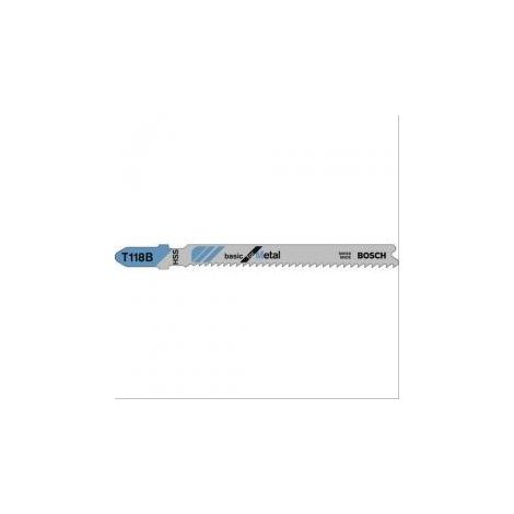 Lame de scie sauteuse pour métaux - T118B Bosch L=92mm - boîte de 5