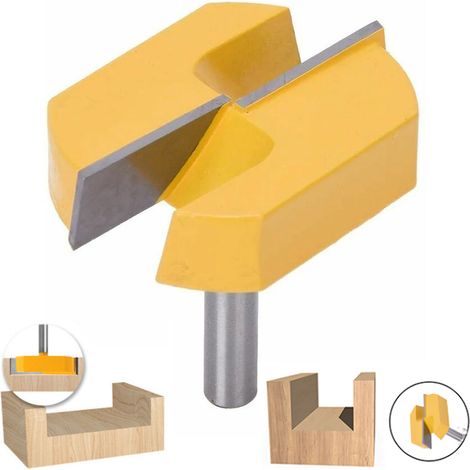 Rnemitery – Fraise de queue 8 mm – Fraise pour défonceuse et affleureuse – Nettoyage et rabotage bois – Alliage haute qualité 57 mm (1/5)