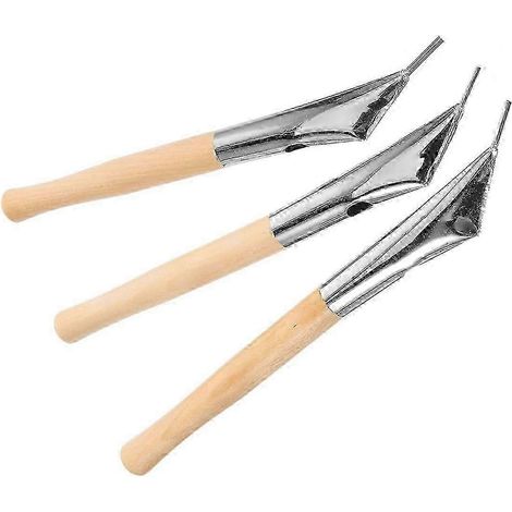 Kit de 3 outils à cire, outils pour la sculpture sur cire, outils pour le batik, kit d'outils pour la poterie, stylo à batik en bois (1/5)