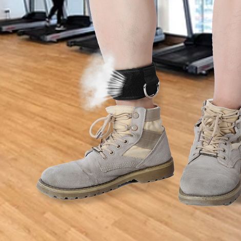 1 paire de sangles de cheville de fitness avec anneau en D pour l'entraînement en salle de sport (1/5)
