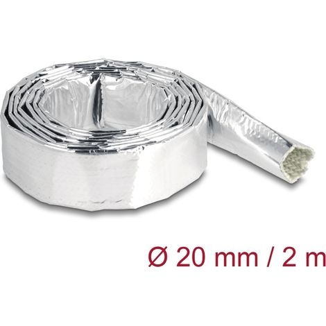 Delock Funda de cable de fibra de vidrio y aluminio 2 m x 20 mm