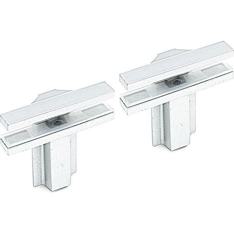 HERRAJES ALK juego 2 soportes para estante fij/directa ral9006