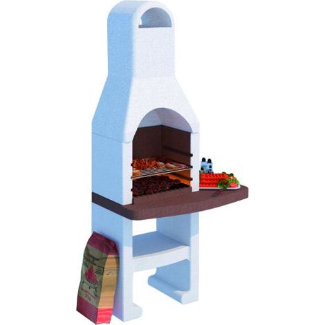 1PZ BARBECUE IN CEMENTO STROMBOLI CON GRIGLIA cm. 90x58x193 h - Kg. 260
