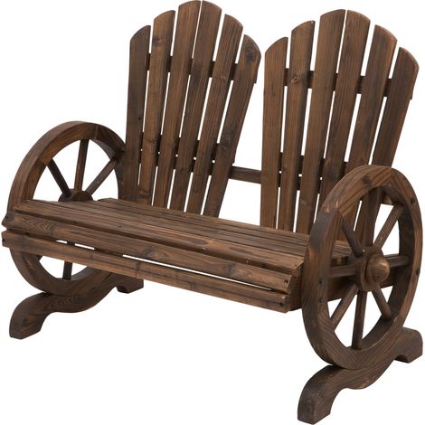 Banc de jardin 2 places HAWKING bois de sapin (1/5)