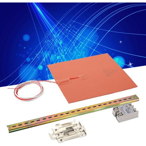 Relais SSR + support de couvercle coulissant + tapis chauffant en silicone importé 250 x 250 mm 220 V 450 W (1/5)