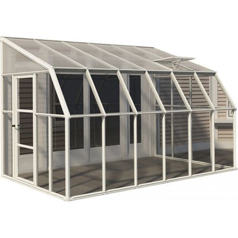 Lean To Greenhouse Sun Room Clear 8 x 12 - Polycarbonate/Acrylic - L384 x W257 x H266 cm