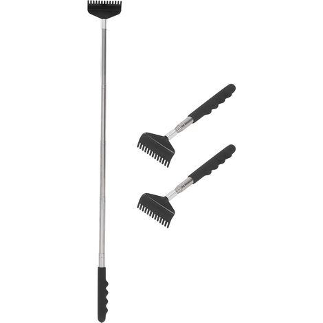 Lot de 3 gratte-dos en acier inoxydable, portable, extensible, outil de pression ponctuelle pour le dos (1/5)