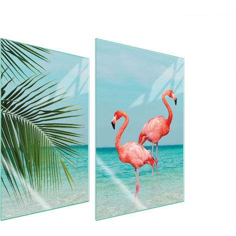 PIASTRA PROTETTIVA IN VETRO PER CUCINA 2x35x52 FLAMINGO (1/5)