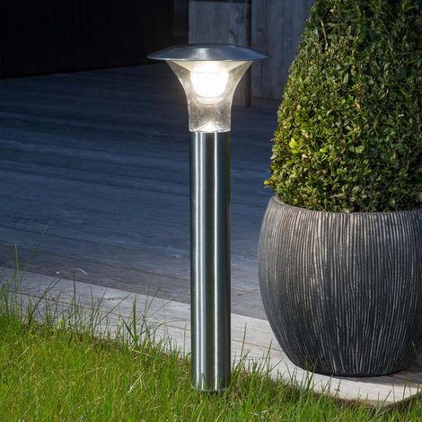 [GEBRAUCHT] B-Ware Lindby Solar-Gartenleuchte Jolin LED Außenleuchte Edelstahl 66cm IP44 (1/2)