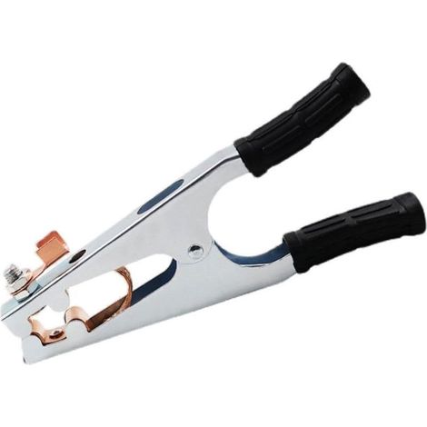 Pince de Masse Soudure, Pince Soudure, Pince de Terre de Soudage ARC avec étui en cuir, Fait de fer + laiton, matériel de soudage professionnel, pour la plupart des machines à souder (500A) (1/5)