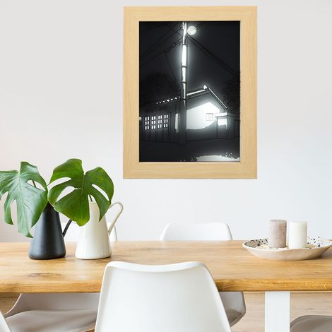 Veilleuse décorative LED de style anime japonais, tableau de chevet, 3 modes d'éclairage, lumière du soleil simulée moderne et créative, lampe de décoration murale intérieure, grande taille. (1/5)