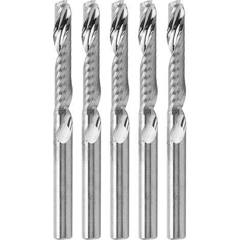 pezzi frese a spirale a singolo tagliente fresa a gambo dritto 3.175x2x17x38mm (1/5)