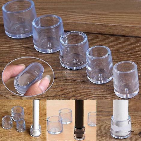 Protections transparentes pour pieds de table et de chaise, patins en silicone pour protection de sol, lot de 1 pièce (1/5)