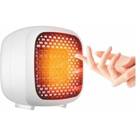 Radiateur électrique 1000W économique, mini chauffage d'appoint avec thermostat, 2 réglages, anti-bascule pour bureau, chambre, salon (1/5)