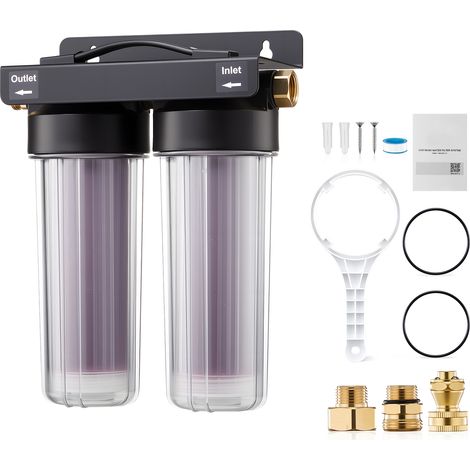 Mophorn Sistema de Agua Desionizada con Resina de 2 x 5 L con Cambio de Color, Ideal para Lavado de Autos, Casas Rodantes y Ventanas, Garantiza un Lavado sin Manchas (1/5)