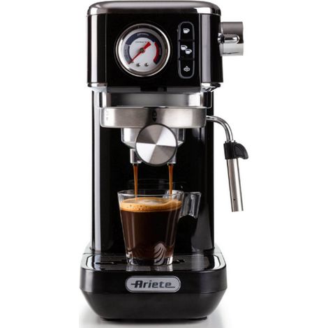 Ariete 1381 máquina de café diseño metálico negro 1300W