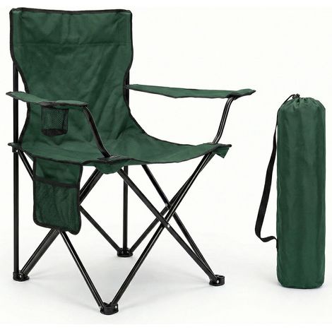 Silla Plegable Camping Verde 80x48x49cm (1/5)
