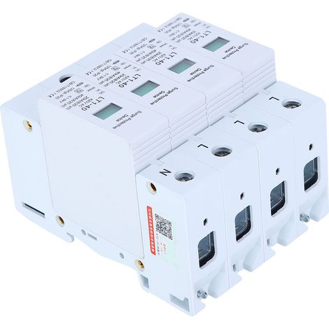 Parafoudre 4 modules LT1-40 40kA pour appareils électriques, protection basse tension, disjoncteur de surtension blanc (1/5)